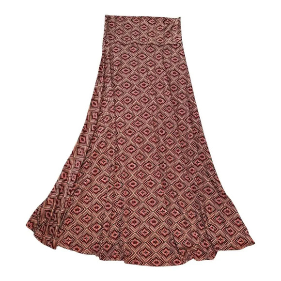 NEW LuLaRoe Women's Pink Geometric Maxi Skirt Size Small Casual‎ Long NWT - Picture 1 of 5